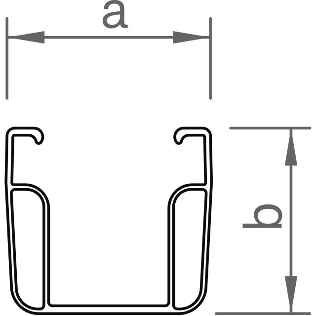novotegra C-Schiene 47-2 2,40m sw