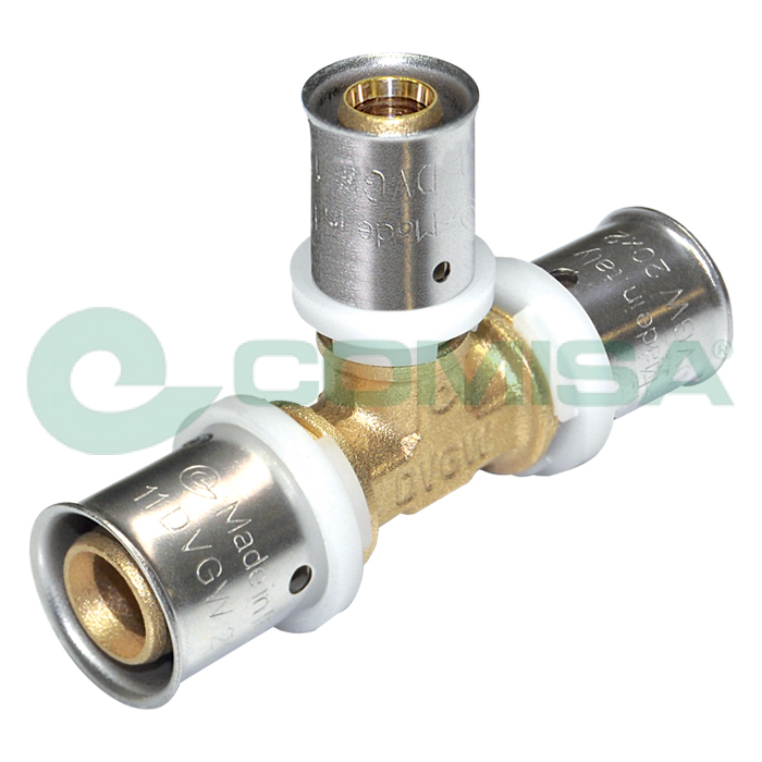 Comisa Press-T-Stück reduziert Ø 50 x 32 x 50 mm, Wasser