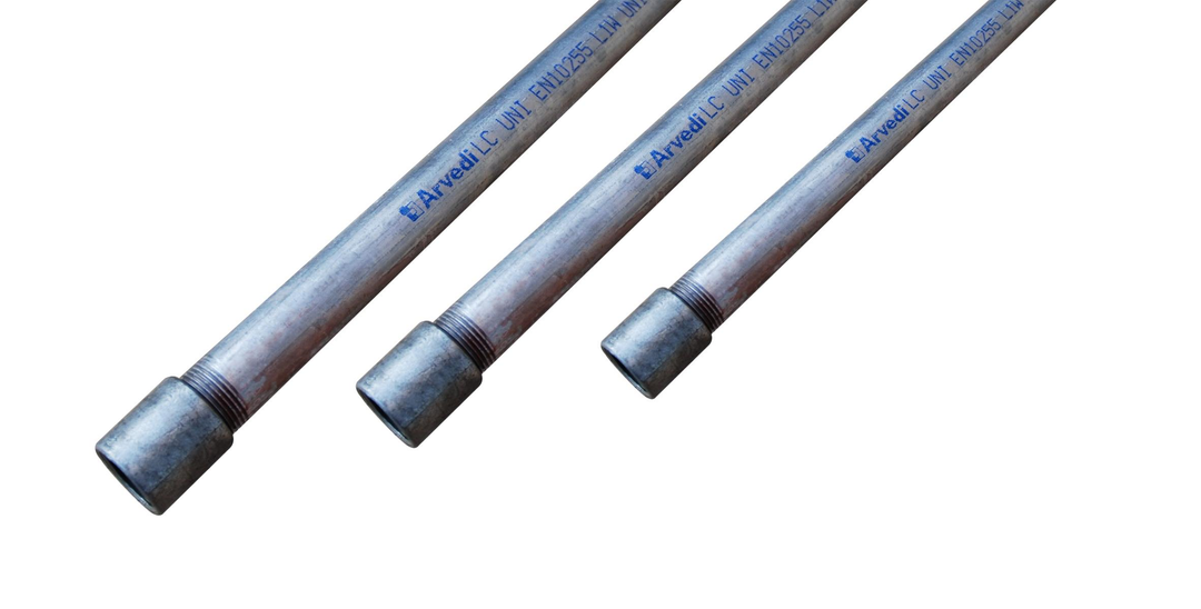 Gewinderohr Stahl verzinkt 1", Meterware (Stangen à 3 m)