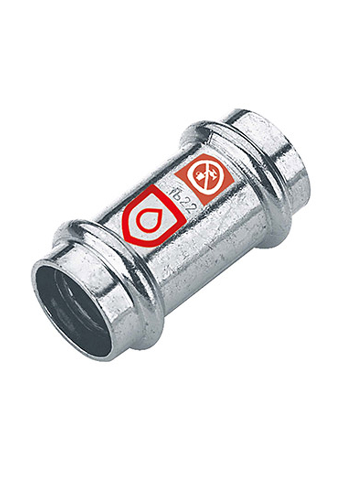 Frabo C-Stahl-Pressfitting Muffe Ø 35 mm, verzinkt