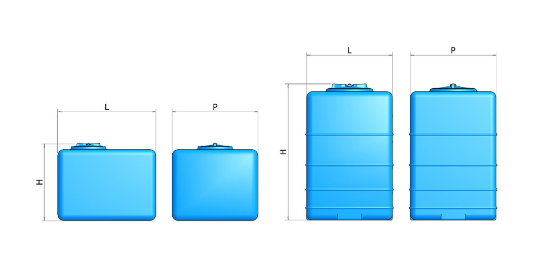 Elbi Wassertank CB-500, 500 l, kubisch, ohne Bohrungen