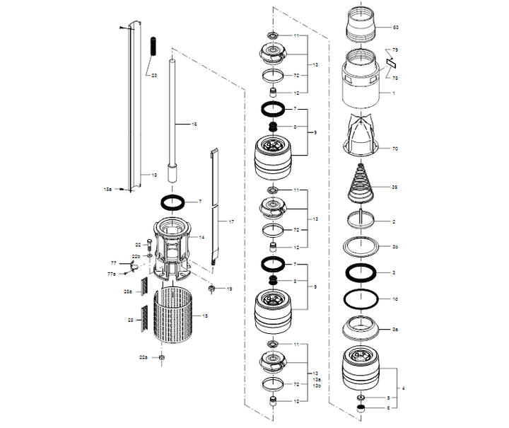 GRUNDFOS Unterwasserpumpe SP 215-2AA Nr. 18A219B2