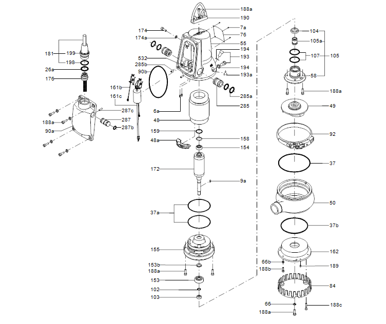 GRUNDFOS Tauchmotorpumpe DP10.50.15.E.2.50B Nr. 96877503