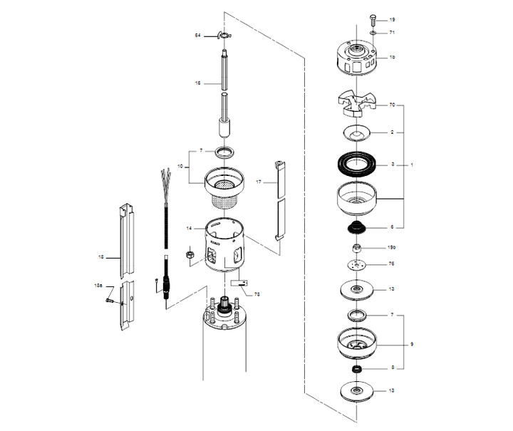 GRUNDFOS Unterwasserpumpe SP 3A-6 Nr. 10002B06