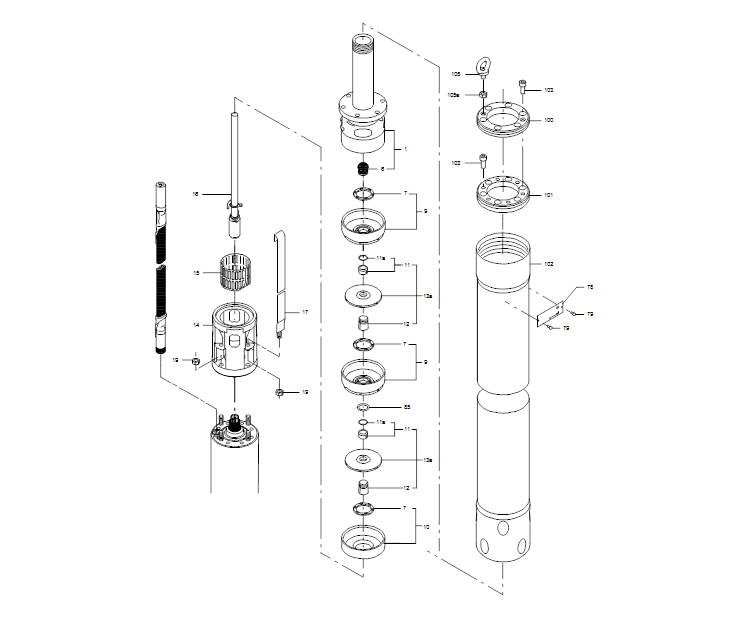 GRUNDFOS Unterwasserpumpe SP 2A-75 Nr. 09301K75