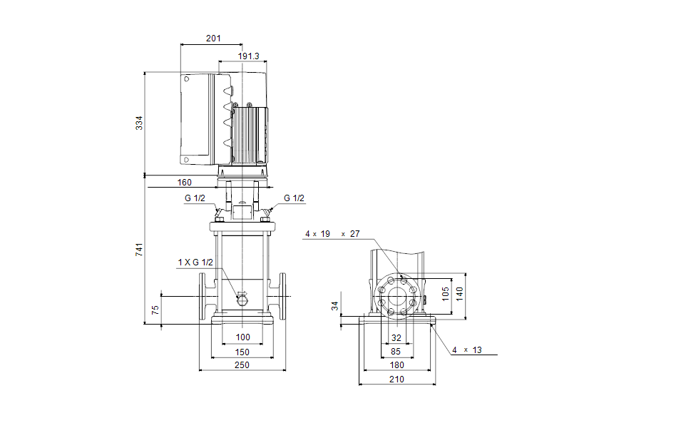 GRUNDFOS CRNE 1-27 N-FGJ-A-E-HQQE Art. 99072135