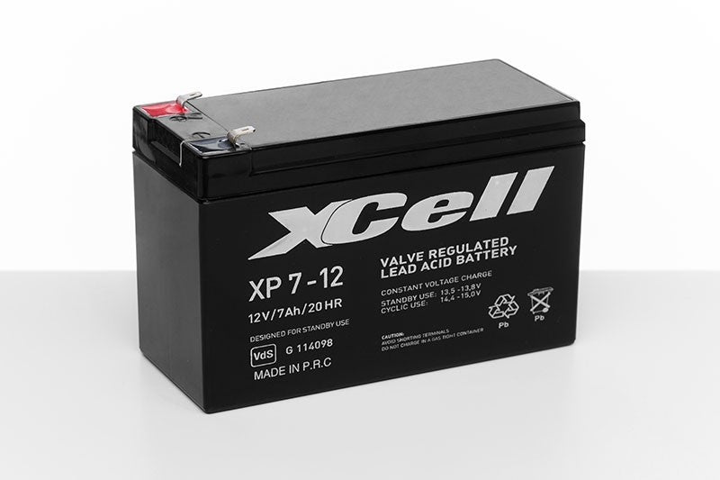 XCELL XP7-12F2 Bleiakku mit 12 V und 7 Ah
