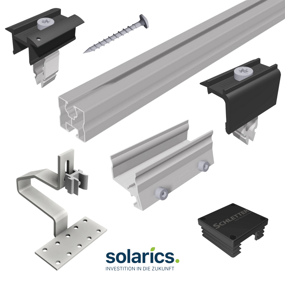 Komplettes-Montageset von Solarics für Standard-Ziegeldächer – Solarics