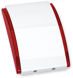 Satel SPW-210R Innensirene 120 dB mit rotem Rahmen.