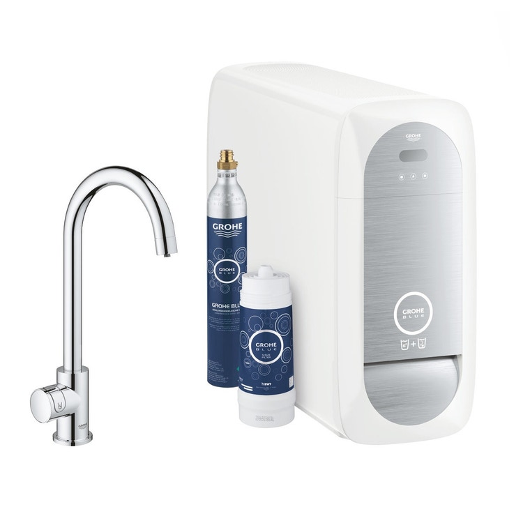 Grohe Blue Home Starter-Kit, Einlochventil für Filterwasser