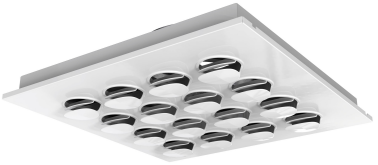 Systemair CAP-G-315-81 – Quadratischer Mehrdüsen-Deckenluftdurchlass, weiß