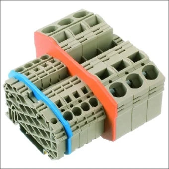 CONTA-CLIP 3760.2 ZAP 6/2A BEIGE Eindplaat rijgklem