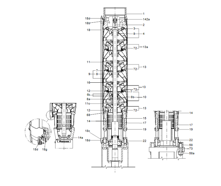 GRUNDFOS Unterwasserpumpe SP 46-4C Nr. 15A219F4