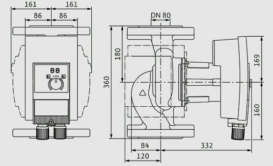 WILO Heizungspumpe Yonos MAXO plus 100/0,5-12 PN6 360mm - Art. 2120621