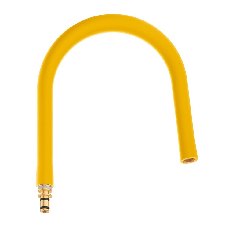 Grohe Flexibler Schlauch mit integrierter Profi-Handbrause, ausgestattet mit einem 360° schwenkbaren Federschwenkarm, gelbe Farbe, matte Oberfläche 30321YF0