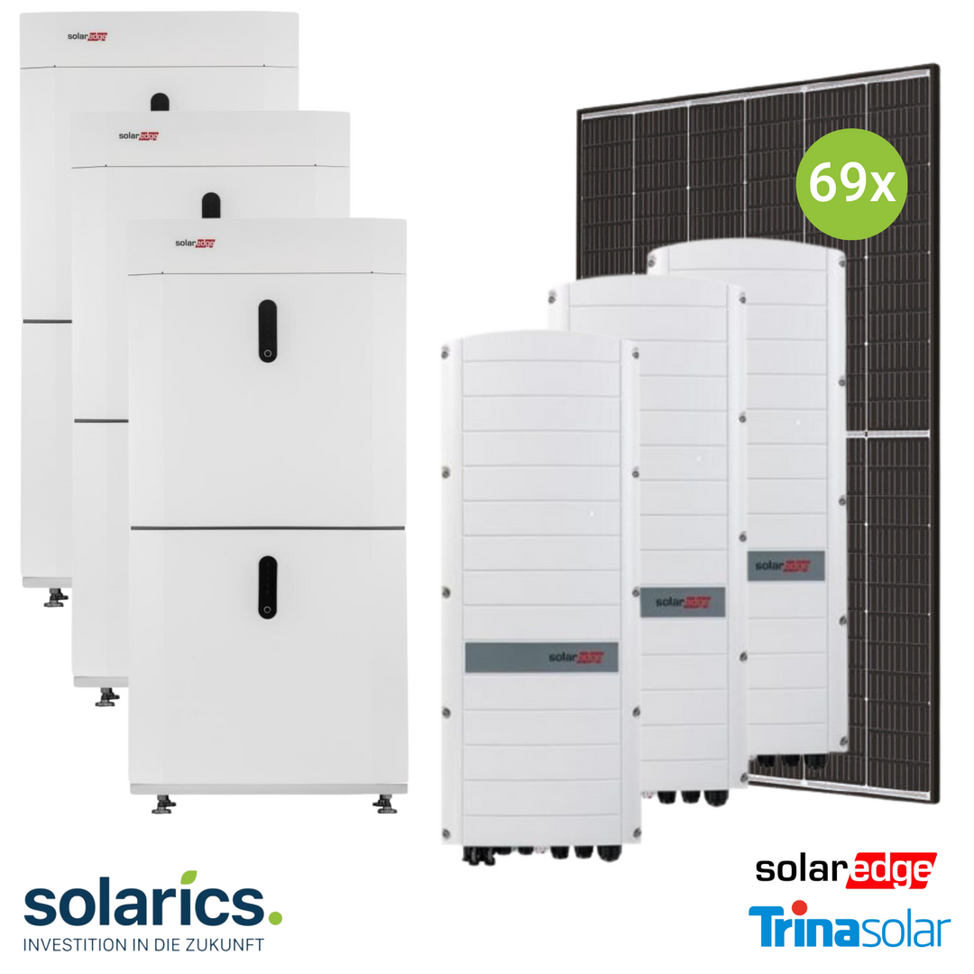 30kWp SolarEdge Solar-Komplettpaket mit Speicher – SolarEdge