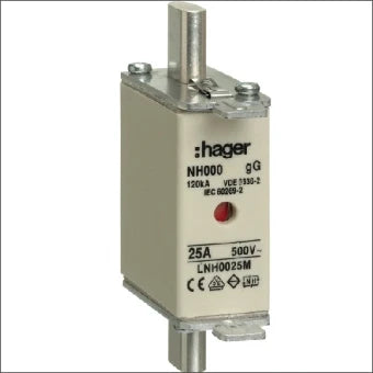 HAGER LNH0025M NH000 KTF M25A 500V