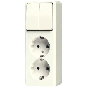 JUNG 625A 625 A Schakelaar/wandcontactdoos combinatie