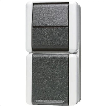 JUNG 876W Schakelaar/Steckdose combinatie