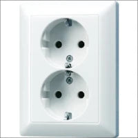 JUNG AS5576EUWW Schakelaar/Steckdose combinatie