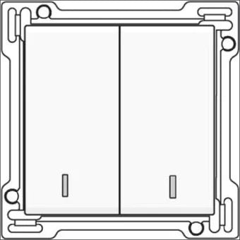 NIKO 154-61507 Bedienelement / Zentralplatte Schalterprogramm 45 mm