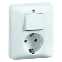 JUNG 5576EUWW Schakelaar/Steckdose combinatie