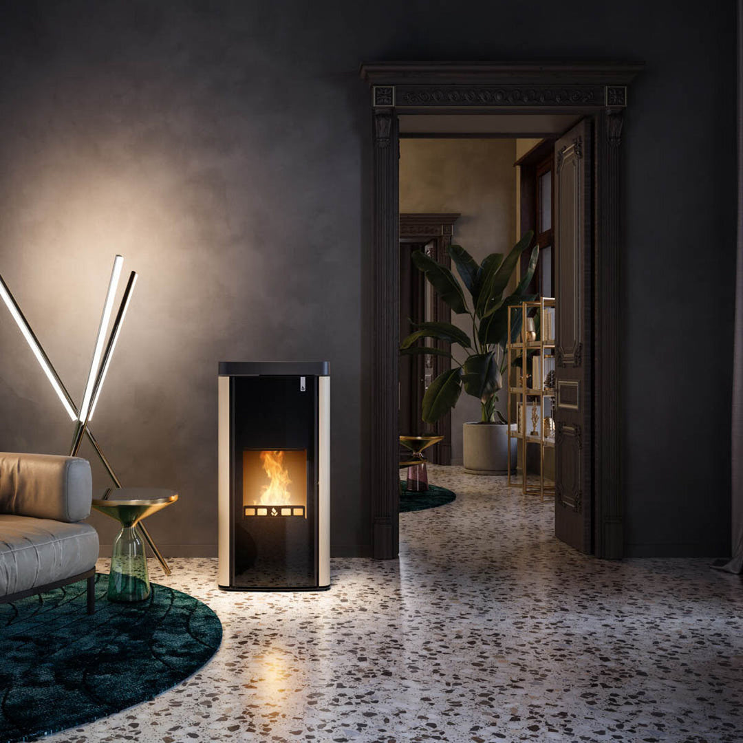 Girolami Soft 22 avorio – Holzofen (wasserführend), 22 kW, Elfenbein