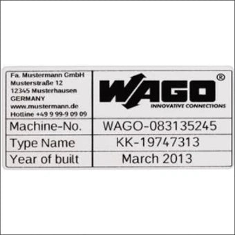 WAGO 210-804 Tekststrookblad