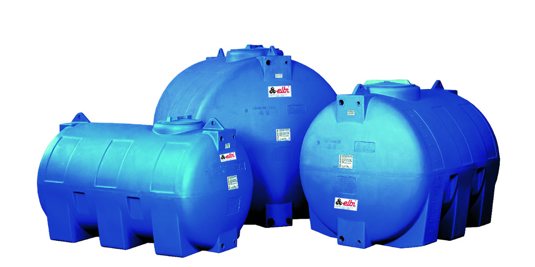 Elbi Wassertank CHO-2000, 2000 l, liegend zylindrisch, mit Bohrungen