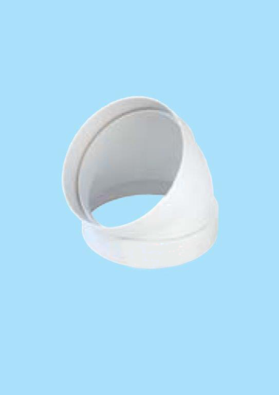 La Ventilazione Rundrohr-Bogen 45° PVC Ø 100 mm
