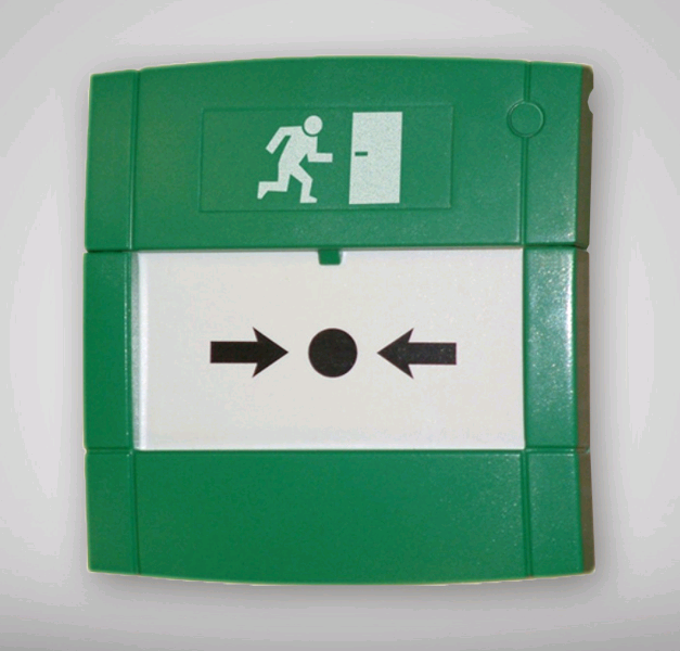 HONEYWELL Life Safety (Notifier) Grüner manueller Einbaumelder mit Wechselkontakt
