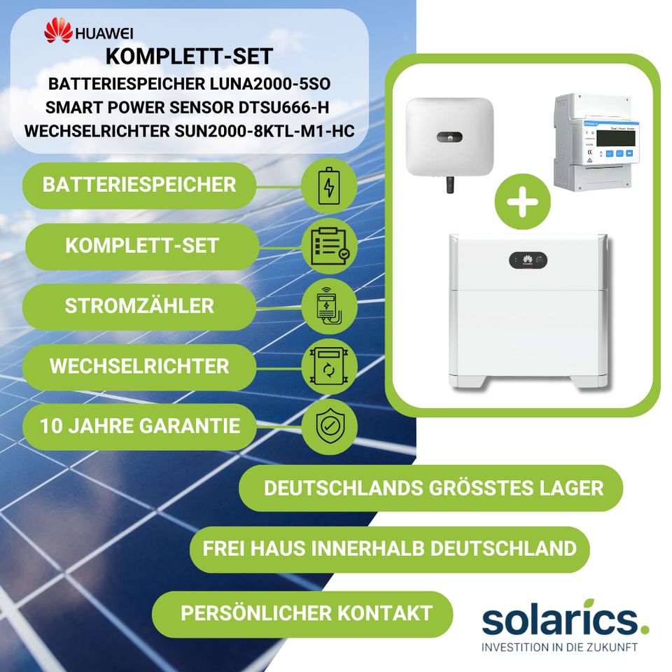 Huawei Komplett-SET LUNA2000-5-S0 + Wechselrichter + Stromzähler – Huawei