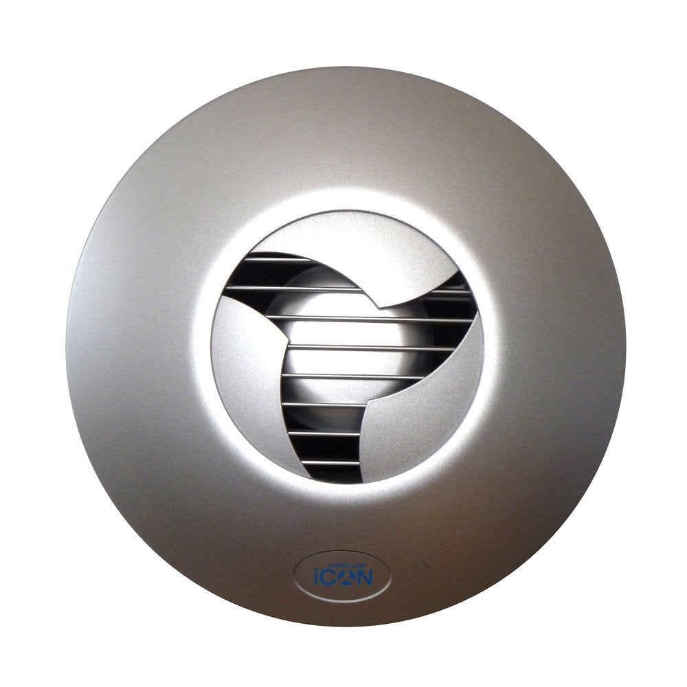 AirFlow iCON 60 Silver – Halbradialventilator, Rohr 150 mm, 260 m³/h