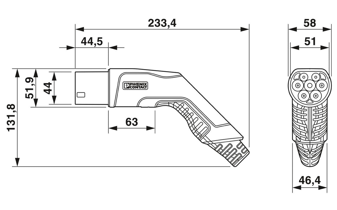 Phoenix Contact Ladekabel EV-T2G3PC-3AC32A-7,0M6,0ESBK01