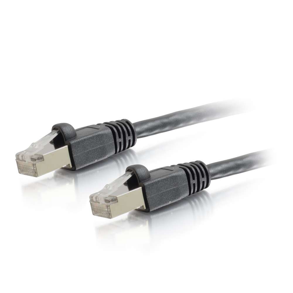 C2G 0.5m Cat6a Shielded Patch Schwarz