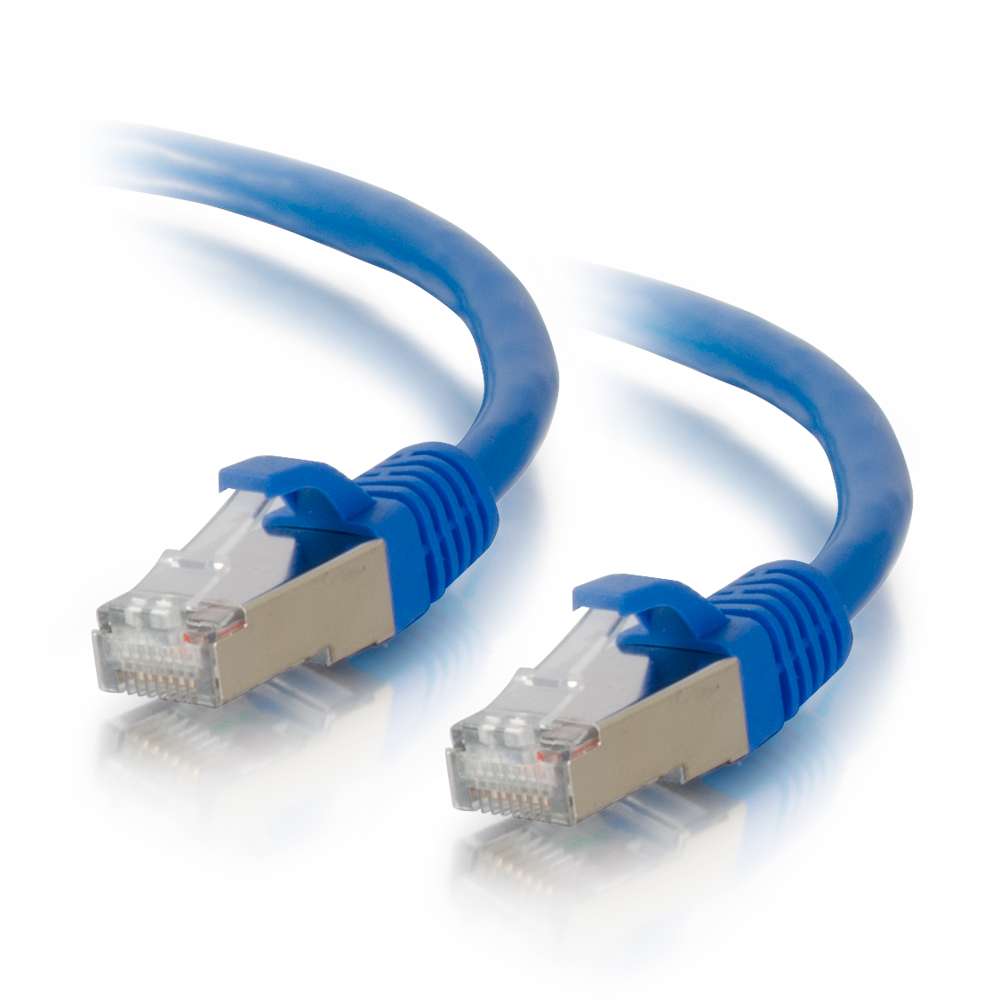 C2G 0.3m CAT6A SHIELDED Patchkabel Blau