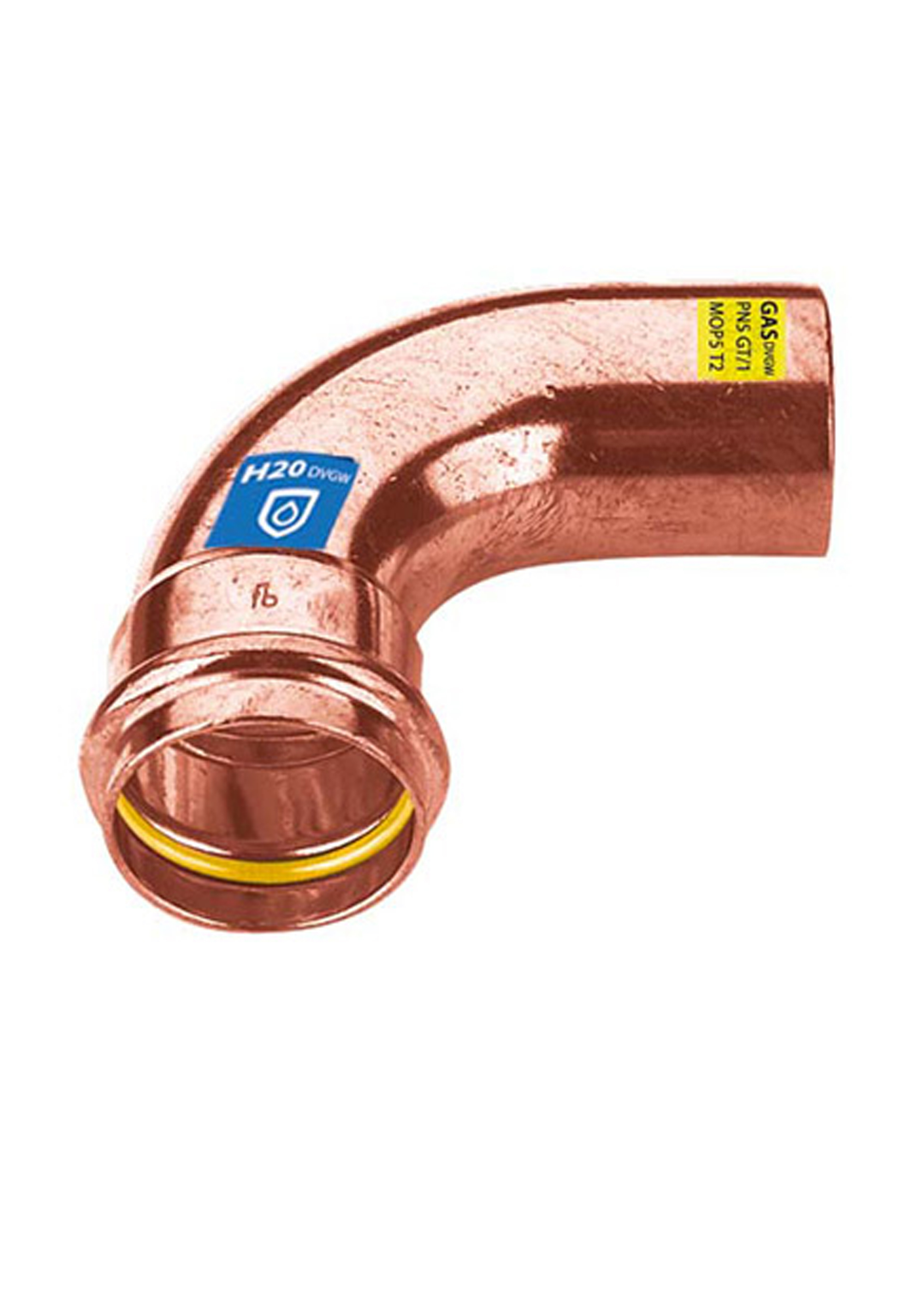 Frabo Kupfer-Pressfitting Bogen 90° Ø 12 mm, Einsteckende x Pressmuffe