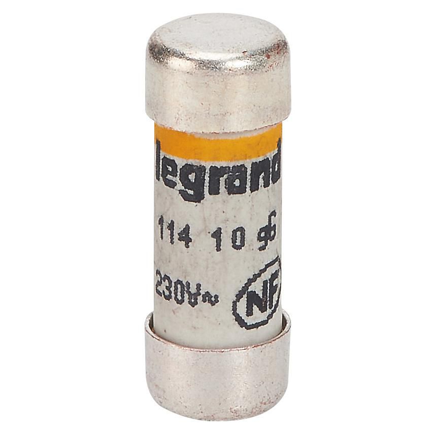 Legrand Zylindrischer Haushalts-Sicherungseinsatz 8,5 x 23 mm mit Anzeige, 10 A, 10 Stück