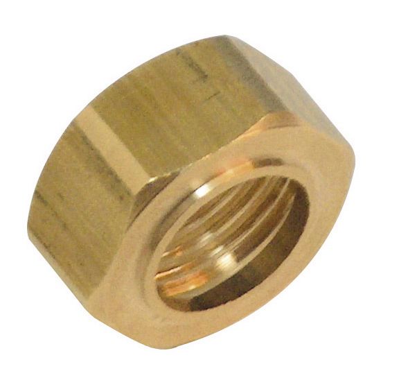Altech Messing-Überwurfmutter mit Bund, roh, 15/21 für Rohr 16 mm, 2 Stück