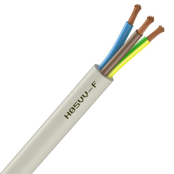 Schlauchleitung H05VV-F 3G2,5 mm², weiß, 10 m Ring