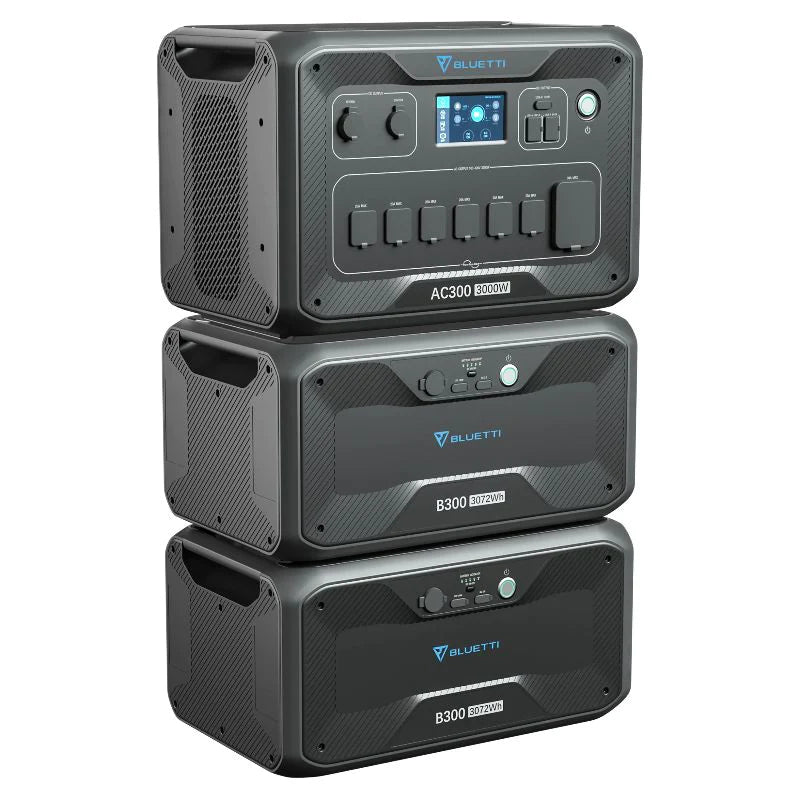 Bluetti Home Backup - 3 kW / 6 kWh (AC300 + 2x B300)