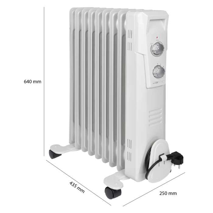Clatronic Radiator RA 3736 Weiß 9 Rippen 2000W