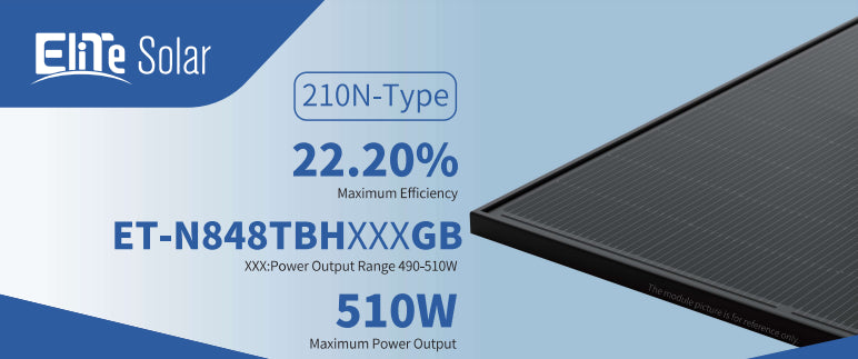 Wuxi Elite Solar Power Holding Pte. Ltd. - Solarmodul - ET-N848TBH490-510GB ET-N848TBH510GB - Art. 233892