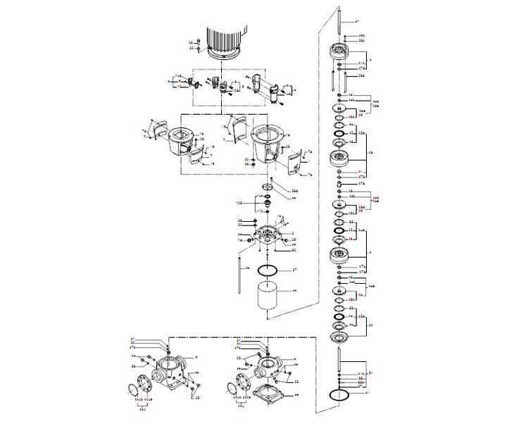 GRUNDFOS Kreiselpumpe CR 45-8 A-F-A-E-HQQE- Art. 96122811