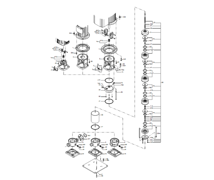 GRUNDFOS Kreiselpumpe CRNE 20-1 A-P-A-E-HQQE - Art. 98390789
