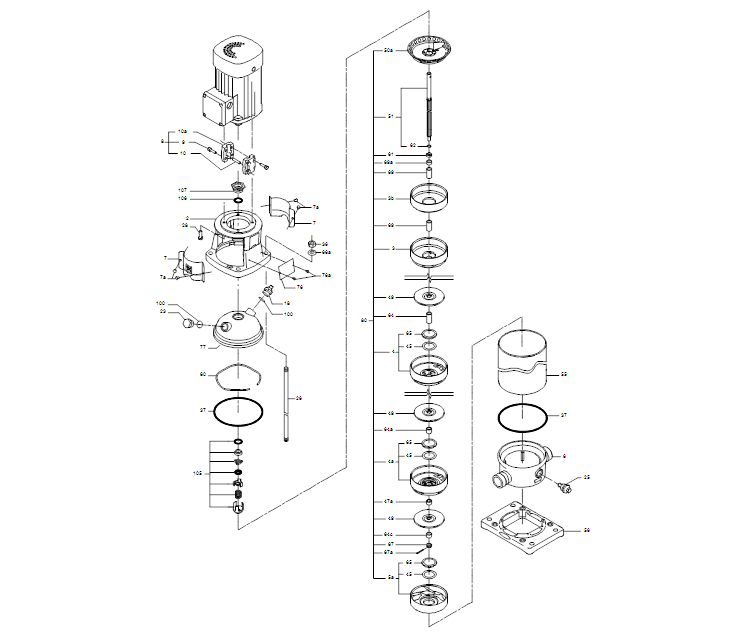 GRUNDFOS Kreiselpumpe CRT 4-22 A-P-A-E-AUUE - Art. 96100841