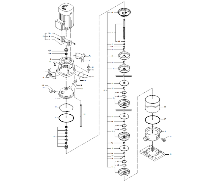 GRUNDFOS Kreiselpumpe CRT 2-18 A-P-A-E-AUUE - Art. 96100314