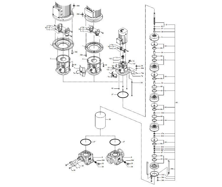 GRUNDFOS Kreiselpumpe CR 20-2 A-F-A-E-HQQE - Art. 96500508