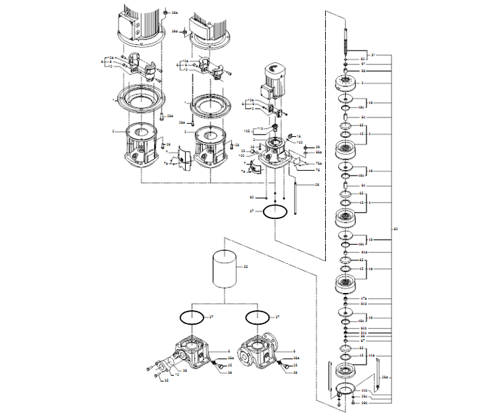GRUNDFOS Kreiselpumpe CR 20-2 A-F-A-E-HQQE - Art. 96500508