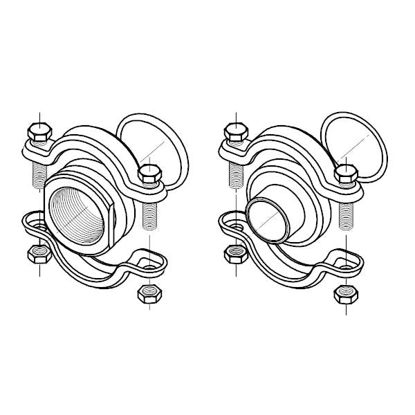 GRUNDFOS Clamp coupling complete, for welding Art. 415300
